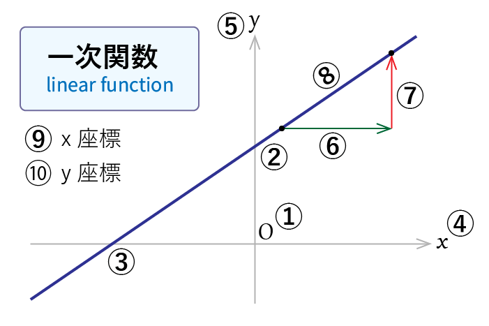 数学 関数とグラフの英単語 比例 反比例 一次関数 放物線など 英単語project